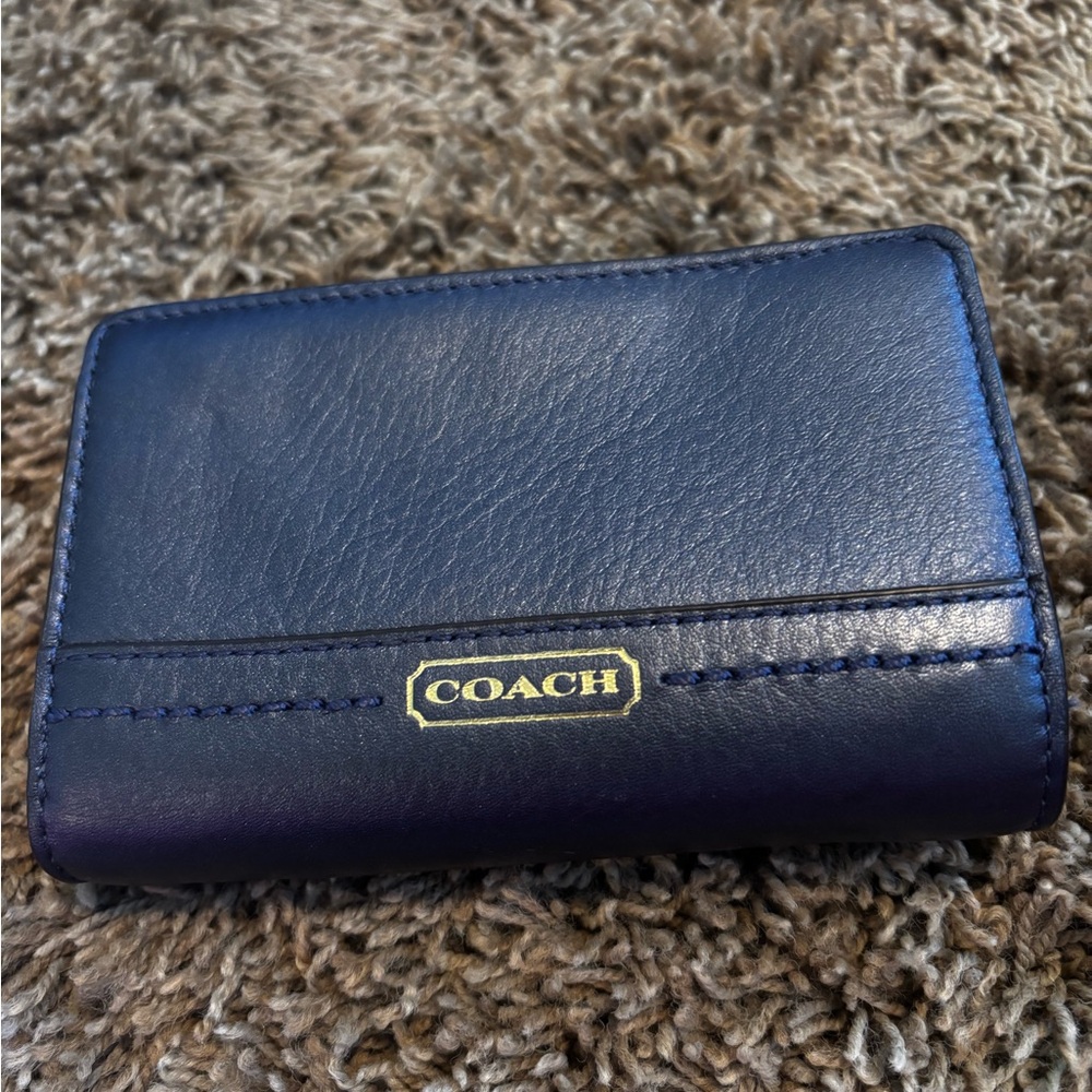 Coach Blue Leather Wallet